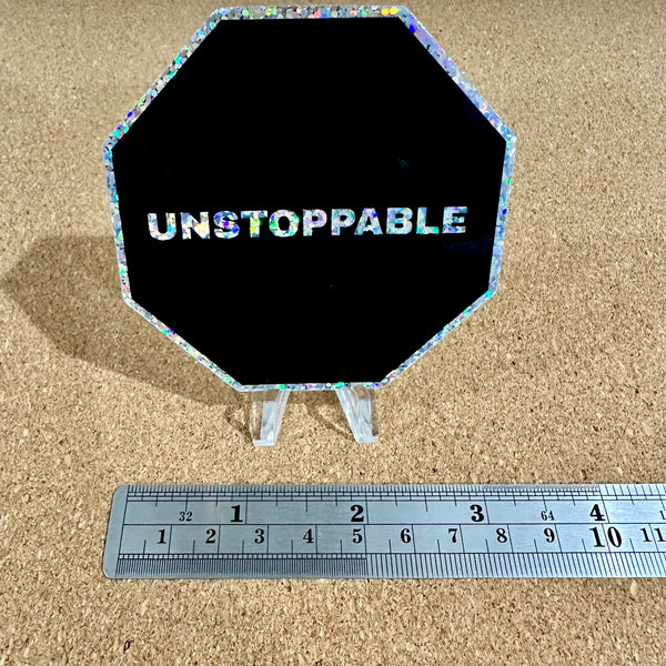 Unstoppable Glitter Vinyl Sticker